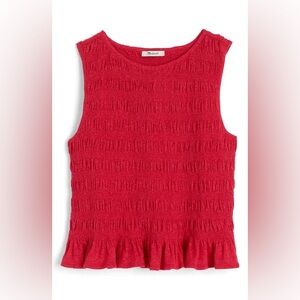 Madewell Smocked Boatneck Tank